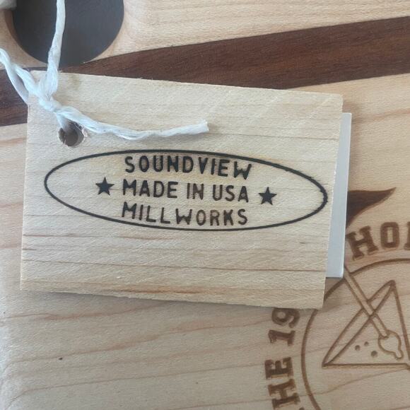 NWT Cutting Board Barware-Soundview Millworks "The 19th Hole" Martini Engraving - Picture 3 of 11
